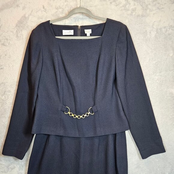 Liz Claiborne blouse skirt set Womens 8 Black Career Business Party Formal Class - Picture 2 of 15